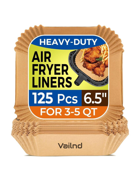 125 Forros de Papel para Freidora de Aire Vailnd 6.5" (16.5 cm)