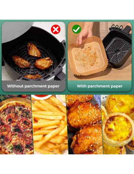 125 Forros de Papel para Freidora de Aire Vailnd 6.5" (16.5 cm)