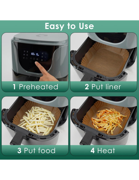 125 Forros de Papel para Freidora de Aire Vailnd 6.5" (16.5 cm)