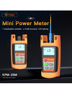 Medidor de Potencia de Fibra KomShine KPM-25 -70 a +6dB 850-1625nm 2