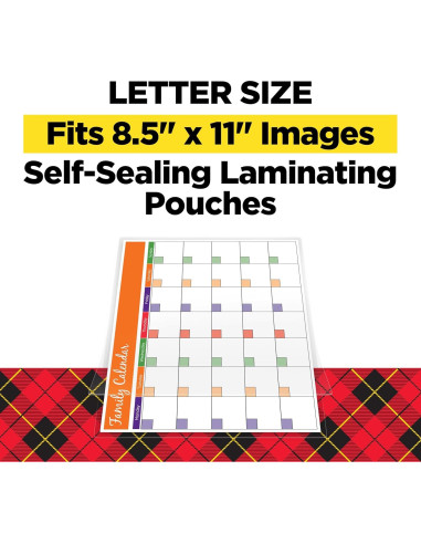 Hojas de Laminado Autoadhesivas Scotch 22.86x29.21 cm 5/Paq