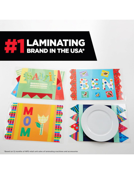 Hojas de Laminado Autoadhesivas Scotch 22.86x29.21 cm 5/Paq