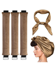 Varillas de Rizado Sin Calor Obeoby 3 Pack con Bufanda Seda
