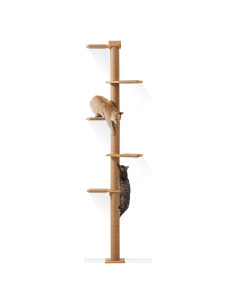 Árbol para Gatos FUKUMARU Alto 205.74 cm 5 Niveles Rascador