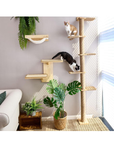Árbol para Gatos FUKUMARU Alto 205.74 cm 5 Niveles Rascador 2