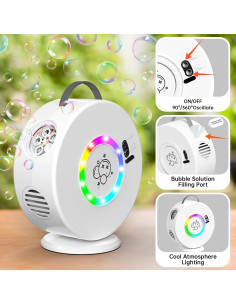 Máquina de Burbujas LED Rotativa 360 Shen Zhen 5h 2