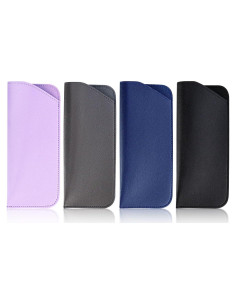 Yuntop 4 Fundas de Gafas de Cuero Suave 17.8x7.6cm