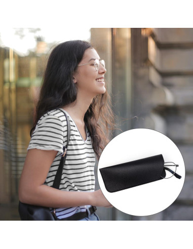 Yuntop 4 Fundas de Gafas de Cuero Suave 17.8x7.6cm