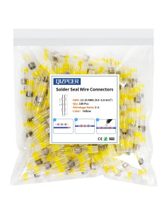 100 Conectores de Cable Termocontraíble Qizpcer 12-10 AWG Impermeables