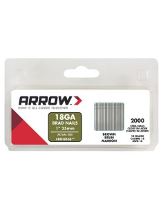 Clavos Brad 18 Calibres Arrow BN1816BCS 25 mm Marrón Paquete 2000