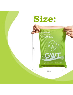 Bolsas de Poop Biodegradables GWT 120 Cuentas 33x23cm 2