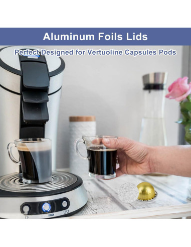 Tapa de Espresso Reutilizable CUALFEC 62mm Aluminio 120 Pcs