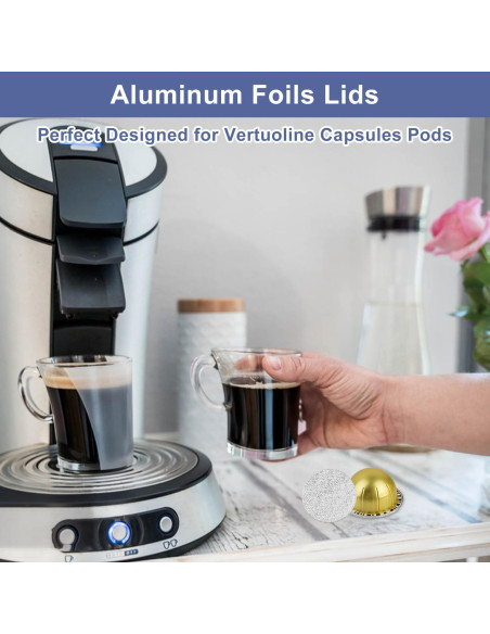 Tapa de Espresso Reutilizable CUALFEC 62mm Aluminio 120 Pcs