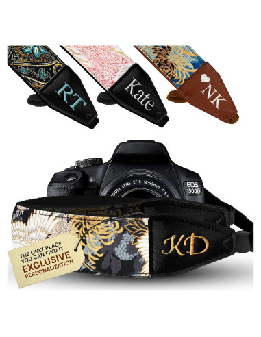 Correa de Cámara Personalizada Art Tribute para DSLR - Negro