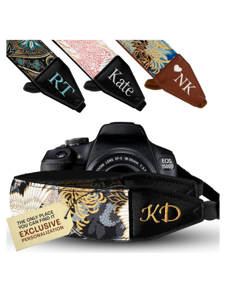 Correa de Cámara Personalizada Art Tribute para DSLR - Negro