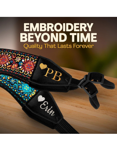 Correa de Cámara Personalizada Art Tribute para DSLR - Negro