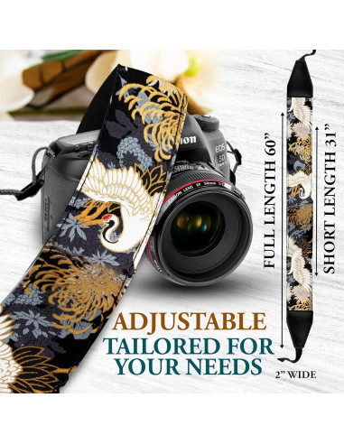 Correa de Cámara Personalizada Art Tribute para DSLR - Negro