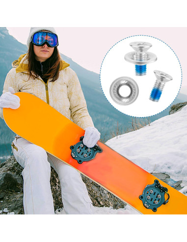 Juego de Tornillos de Fijación para Snowboard Lasuroa 8 Piezas