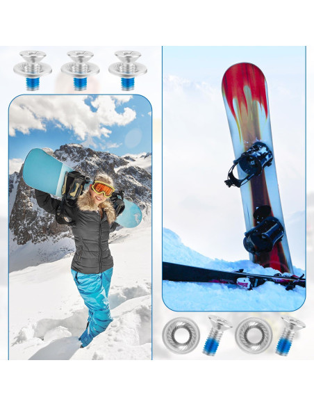 Juego de Tornillos de Fijación para Snowboard Lasuroa 8 Piezas
