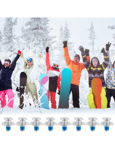 Juego de Tornillos de Fijación para Snowboard Lasuroa 8 Piezas