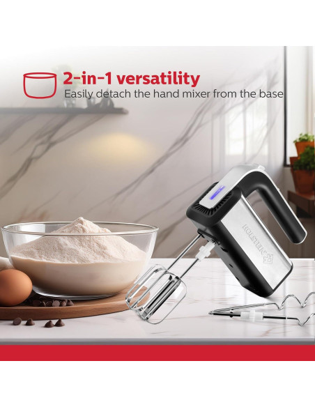 Batidora de Mano y de Pie Holstein 5 Velocidades 250W LED