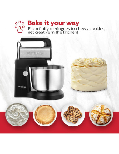 Batidora de Mano y de Pie Holstein 5 Velocidades 250W LED