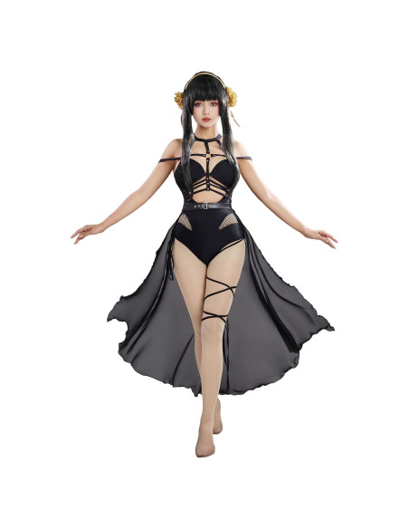 Traje de Baño Anime Haikyuu para Mujeres con Falda Envolvente