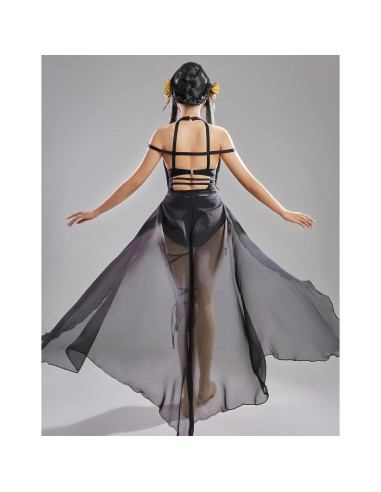 Traje de Baño Anime Haikyuu para Mujeres con Falda Envolvente