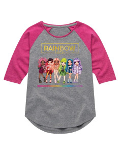 Camiseta Gráfica Raglán para Niñas Hybrid Apparel - 6 a 14 Años