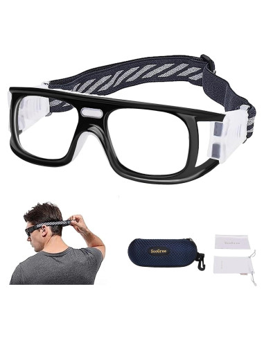 Gafas Deportivas Antivaho para Baloncesto y Fútbol - Negro