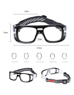 Gafas Deportivas Antivaho para Baloncesto y Fútbol - Negro 2