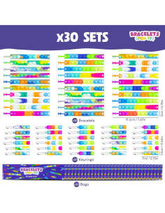 Pack 30 Pulseras y Llaveros Pop It Bonnyco - Juguetes Antiestrés 2