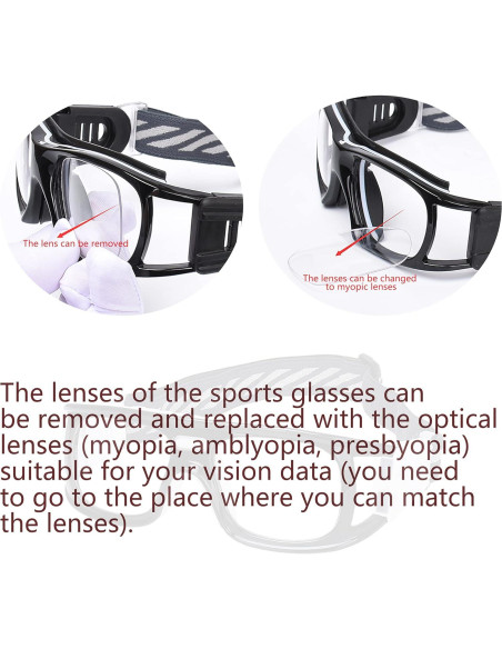 Gafas Deportivas Antivaho para Baloncesto y Fútbol - Negro