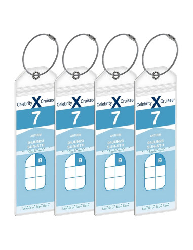 Soportes de Etiquetas de Equipaje Anchors Up - Paquete de 4 - Impermeables