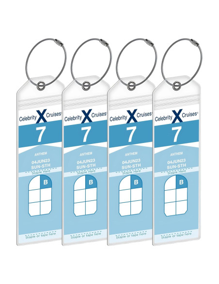 Soportes de Etiquetas de Equipaje Anchors Up - Paquete de 4 - Impermeables