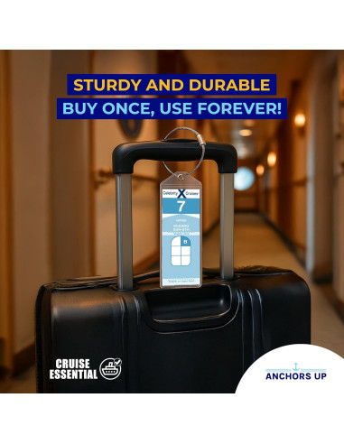 Soportes de Etiquetas de Equipaje Anchors Up - Paquete de 4 - Impermeables