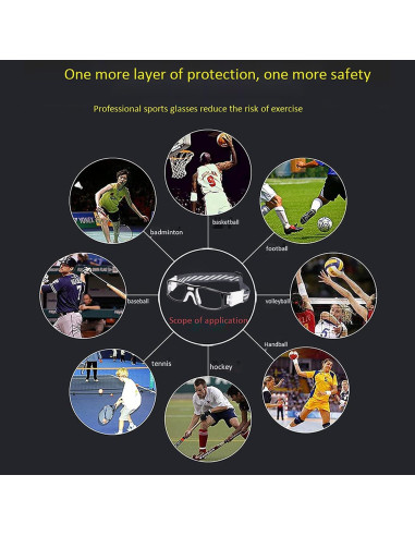 Gafas Deportivas Antivaho para Baloncesto y Fútbol - Negro