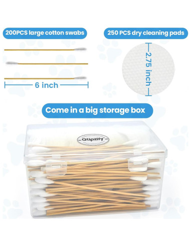 Kit de Limpieza de Oídos para Perros Youchuanghui 450 Piezas