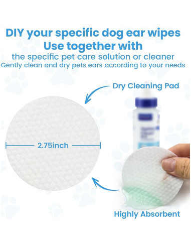 Kit de Limpieza de Oídos para Perros Youchuanghui 450 Piezas