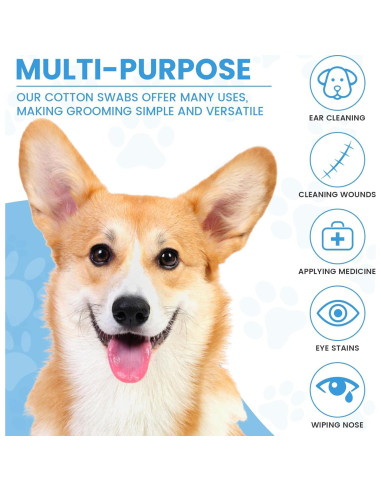 Kit de Limpieza de Oídos para Perros Youchuanghui 450 Piezas