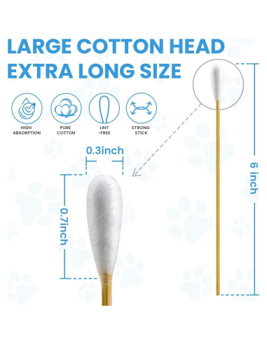 Kit de Limpieza de Oídos para Perros Youchuanghui 450 Piezas