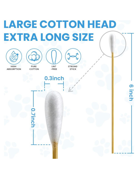 Kit de Limpieza de Oídos para Perros Youchuanghui 450 Piezas