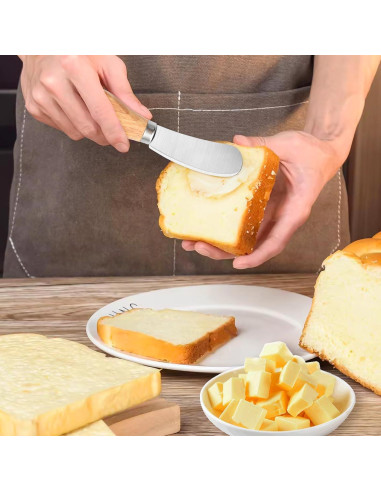 50 Cuchillos para Untar Queso Worldity 12 cm Acero Inoxidable