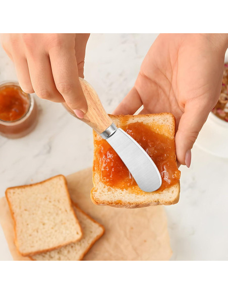 50 Cuchillos para Untar Queso Worldity 12 cm Acero Inoxidable