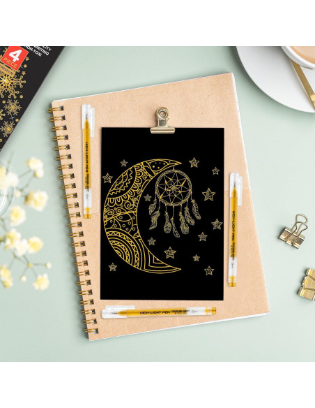 Set de Bolígrafos de Gel Dorados Qionew 1.0mm - 4 Unidades