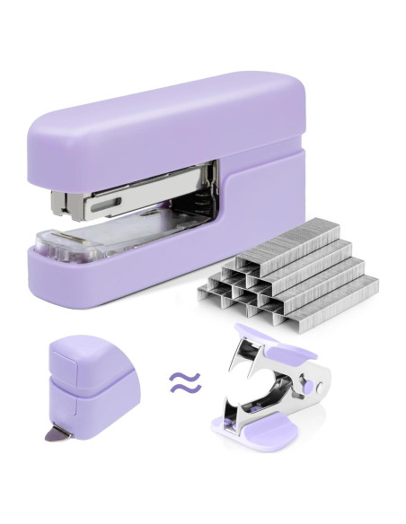 Grampadora Deli Morado con Removedor y Capacidad 40 Hojas