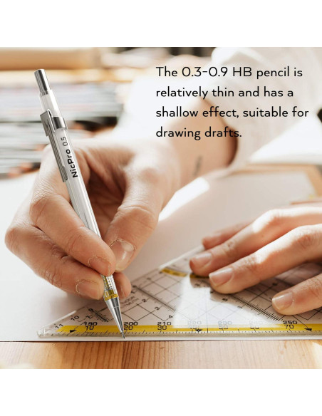 Conjunto de lápices mecánicos Nicpro 31 piezas 0.3-0.9mm