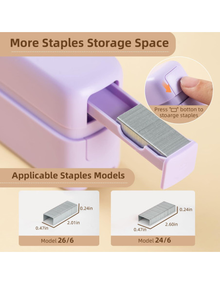 Grampadora Deli Morado con Removedor y Capacidad 40 Hojas