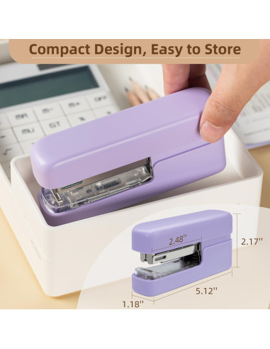 Grampadora Deli Morado con Removedor y Capacidad 40 Hojas