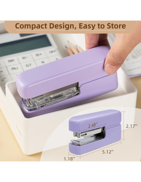 Grampadora Deli Morado con Removedor y Capacidad 40 Hojas